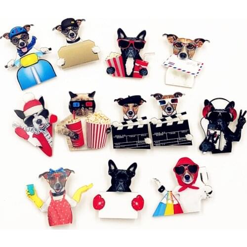 1PCS Animals Dog Icons on The Pin Kawaii Icon Badge Bacges on Backpack Badges for Clothing Acrylic Badges Brooch