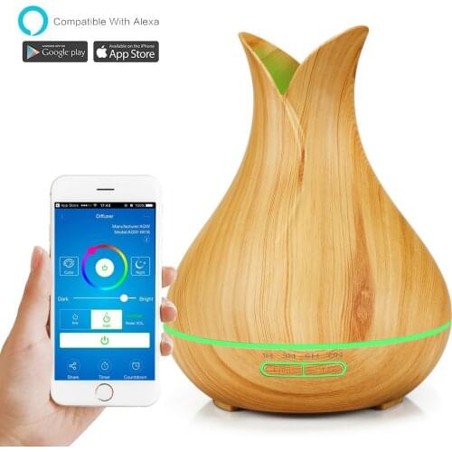 400ml Air Humidifier Smart WiFi Essential Oil Aromatherapy Diffuser Works with 3 Models: Ordinary/Remote Control/WiFi Humidifier
