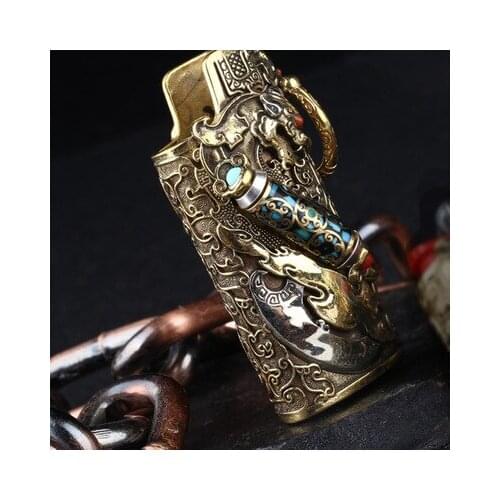 Bk J5 Ancient Copper Exquisite Imitation PI Xiu Tian Zhu Can Be Rotating Inlaid With A Disposable Fire Extinguisher Sleeve