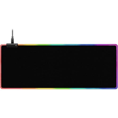 Large Anti-Slip RGB LED Gaming Mouse Mat LED Backlight Mousepad for Desk PC Laptop Keyboard Pad 80X30X4Cm