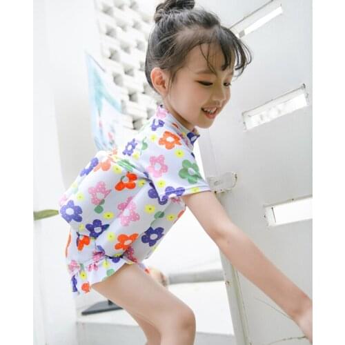 Buoyancy belt childrens primary and secondary school childrens one-piece life jacket swimming sunscreen girls' split swimsuit