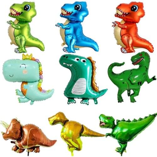 Dinosaur Family Velociraptor Tyrannosaurus Rex Long-Necked Dragon Party Decoration Baby Shower New Aluminum Foil Balloons
