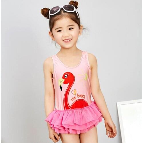 Hot Toddler Kids Baby Girls Sleeveless Flamingo Mesh Bikini Swimwear Swimsuit Summer Holiday Beach Bathing Suit Beachwear