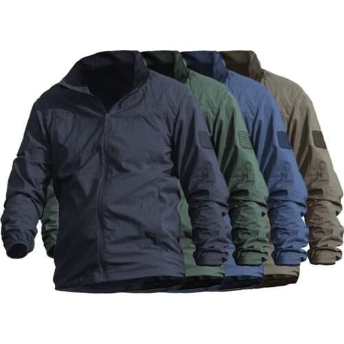 2020 Quick Dry Hooded Skin Man Jacket Waterproof Anti-UV Coats Camouflage For a hike Tactical Tops Hiking Outdoor Sport