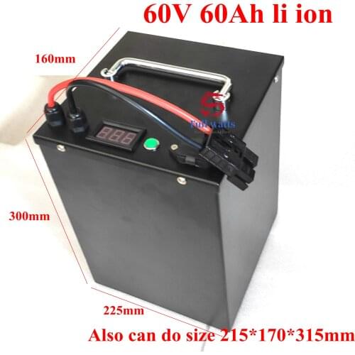 60v 60ah lithium ion battery BMS 16s li ion for 6000W bike Tricycle scooter motorcycle Lead acid replacement + 10A charger