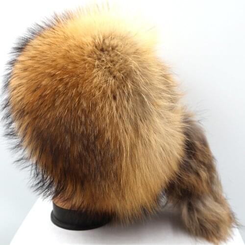 2019 new leather hair good quality warm and comfortable fashion novel fox leather full leather big round hat