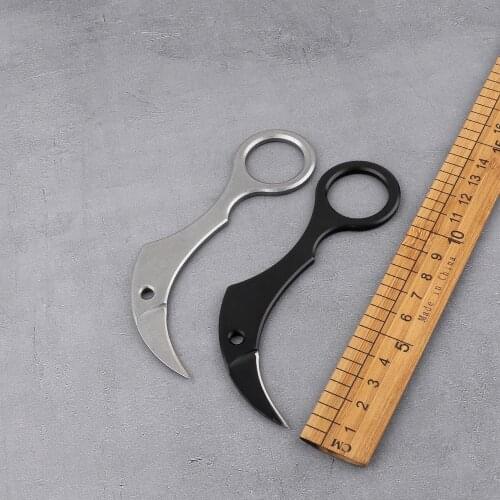Karambit fixed knife D2 blade olecranon multifunction pocket claw camping tactical hunting outdoor self-defense knife
