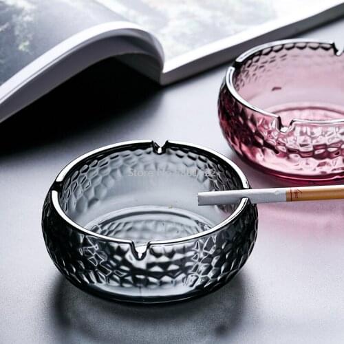 European Crystal Glass Ashtray Creative Personality Trend Home Living Room Office Luxury High-end Ashtray