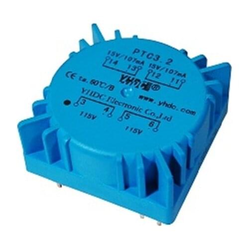 PTC3.2 For Audio usage Power 3.2VA 2*115V 2*22V toroidal transformer, encapsulated transformer PCB Welding transformer