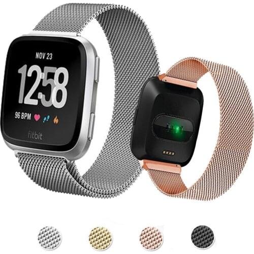 Milanese Loop Stainless Steel Watchband For Fitbit Versa SmartWatch Wrist Metal Straps Bracelet Fitbit Lite/Verse 2 Accessories