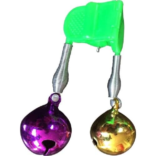 Fishing Rod Bite Alarm Bells Ring Fishing Lures Accessory Bells Clamp Tip Clip Outdoor Twin Bells Alarm Tackle Fish Tool
