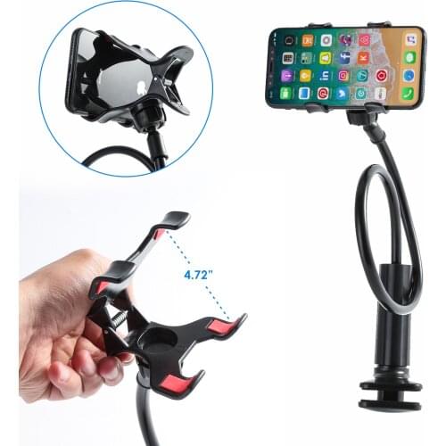 Universal Mobile Phone Holder Clip 360° Flexible Lazy Long Arm Bed Desktop Table Clip Bracket Smartphone Holder