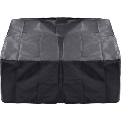 Waterproof Fire Pit Canvas Square Outdoor Cooking BBQ Grill Dust Covers 86*86*36cm Black