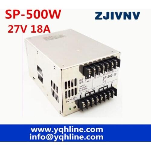 PFC function high efficiency 500w 27V 18A Switching power supply universal AC input 27VDC SMPS SP-500-27 OEM available