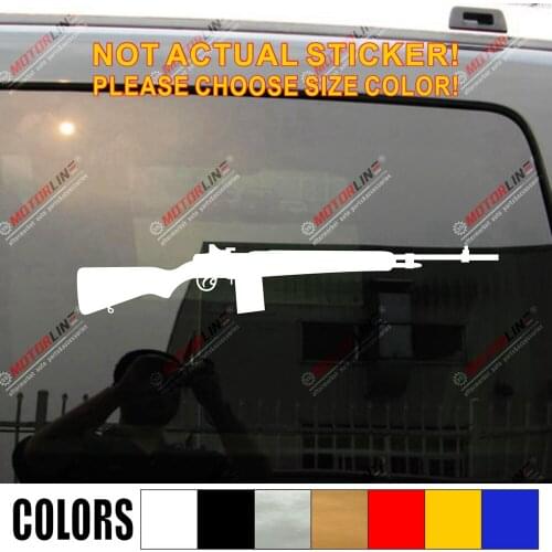 M1A Car Decal Sticker Carbine Rifle M2 M3 M1 M14 Vietnam WW2 Vinyl Pick your color and size