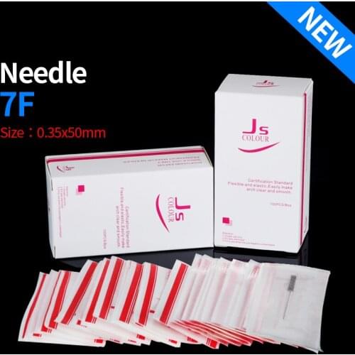 Free shipping 100PCS Makeup Needles 7F Sterilized Stainless Steel Needles For Eyebrow wholesales-B0