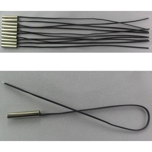 100pcs NTC thermistor temperature sensor probe 5*25MM 10K 1% 3950 doubling cable 220mm 28# NTC Sensor