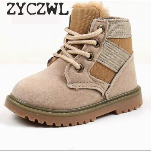 Childrens Rubber Boots Boys And Girls Snow Boots 2019 New Leather Fashion Sneakers Baby Girls Waterproof Martin Boots Baby Boo