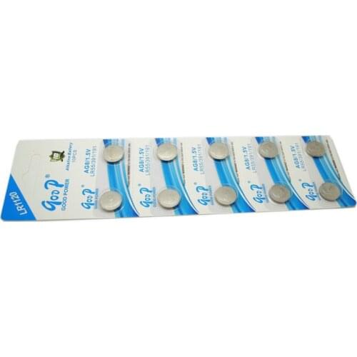 GODP 50pcs 1.5V AG8 LR55/191/L1120 Alkaline Button Cell Battery for Watch / Toy / Calculator