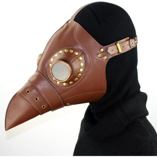 Plague Doctor Mask Steampunk Cosplay Bird Beak Long Nose Latex Masks Masquerade Carnival Halloween Party Props