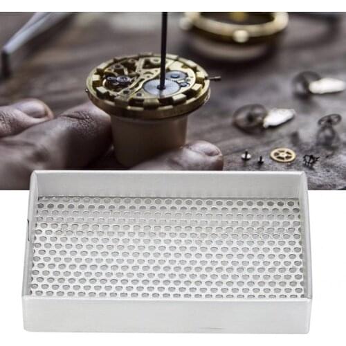 Watch Parts Storage Tray Organizer Dryer Plate Aluminum Frame Steel Mesh Cleaning Tool Watch Drying Tray Watch Repair Accessory