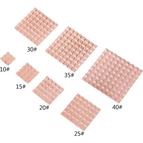 2pcs Pure Copper Mini Heat Sink Adhesive Back Heatsink Cooling for VGA DDR MOS GPU IC Chipset Radiator Cooler