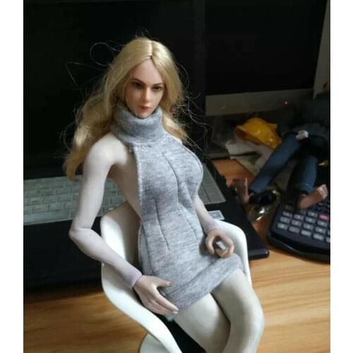 1/6 Scale Female Soldier Halter Dress Model for 12" Action Figure Doll