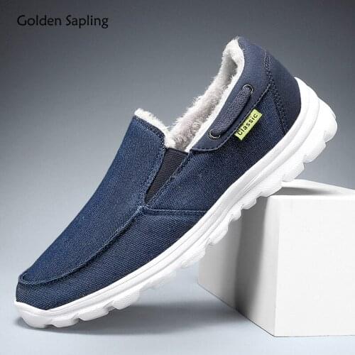 Golden Sapling Retro Loafers Fashion Mens Casual Shoes Winter Leisure Flats Comfortable Men Moccasins Classic Male Driving Shoe