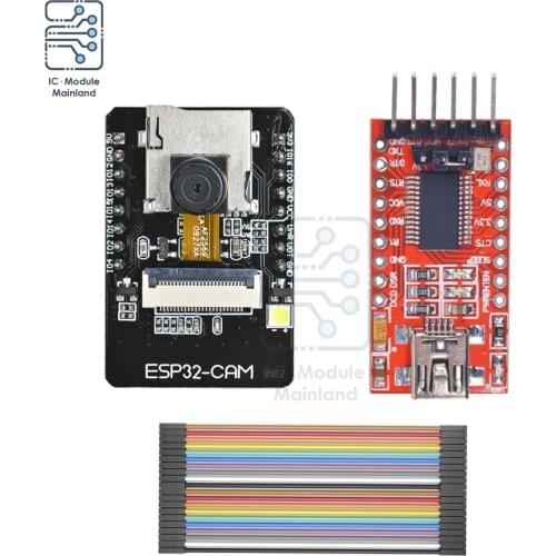 ESP32-CAM WiFi Bluetooth Module OV2640 2MP Camera Board FT232RL FTDI USB To TTL Serial Converter 40 Pin Jumper Wire For Arduino