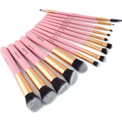 14Pcs Womens Fashion synthetic Makeup Brushes Set Powder Foundation Eye shadow Cosmetics Beauty Soft Hair Maquiagem Tool Kits