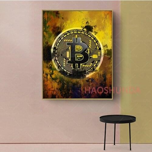 Inspirational Motivational Posters Bitcoin Canvas Painting Hodl Crypto Btc Wall Art Pictures Modern Prints Wooden Artwork