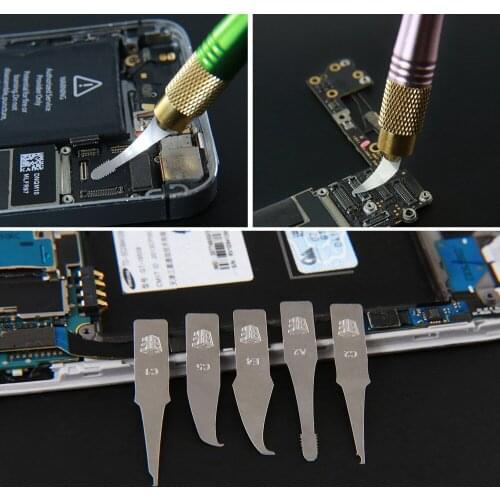 BES CPU prying knife to remove mobile phone repair motherboard chip spatula in addition to glue tool cutter 69A metal scraper