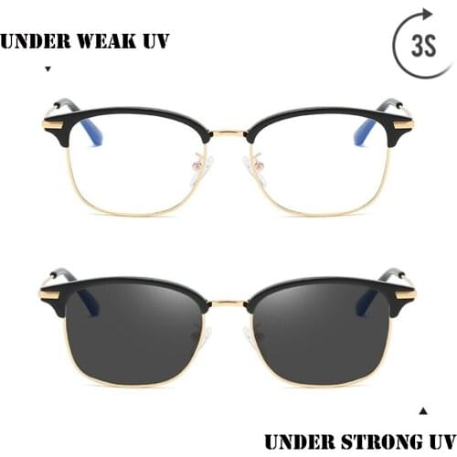 Progressive Multifocus Photochromic Gray Lenses Reading Glasses Women Men Outdoors Retro Alloy Anti-blu Anti UV 1 2 3 to 4