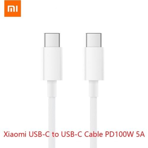 Original For xiaomi usb c to usb c cable 100W 5A pd charger for macbook Samsung huawei redmi notebook Power cable Fast charging