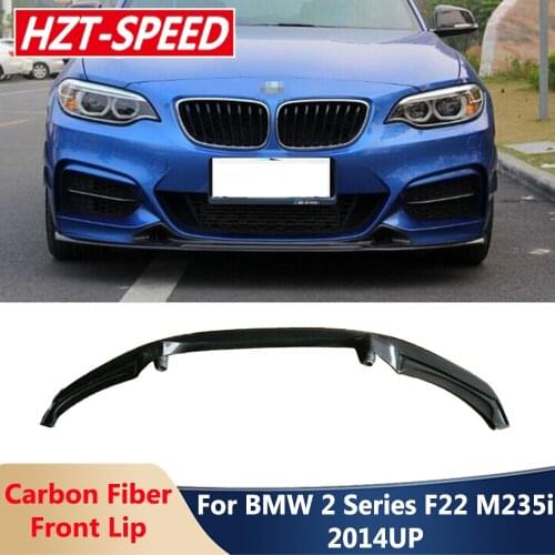 Real Carbon Fiber Front Shovel Bumper Lip For BMW 2 Series F22 M235i Sport Car Retrofit 2014 UP Modification