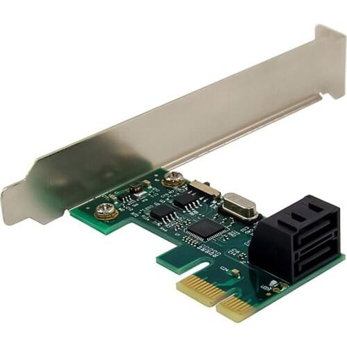 SATA Expansion Card Desktop PCIE to 2-Port SATA3.0 Adapter Expansion Card 6G Hard Disk Conversion Card with SATA Cable