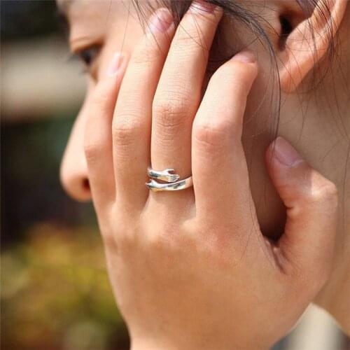 Give You A Hug ONE Lover Ring Adjustable Gift Retractable Fashion