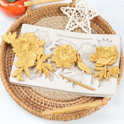 Flowers Silicone Cake Molds 3D Flower Fondant Mold Cupcake Jelly Candy Chocolate Decoration Baking Tools Moulds
