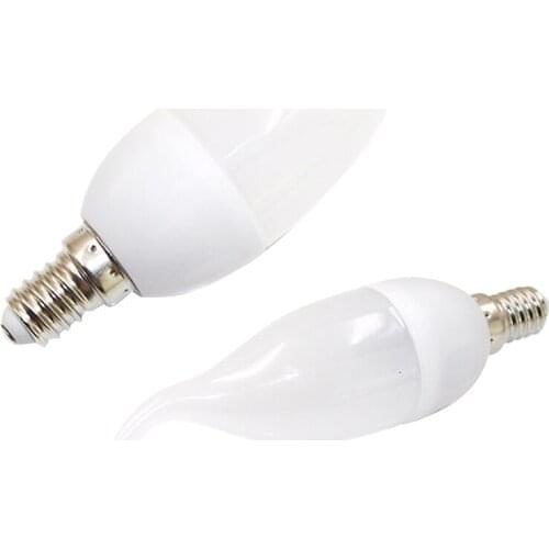 LED candle light bulb 5W tip bubble tail crystal chandelier special E14
