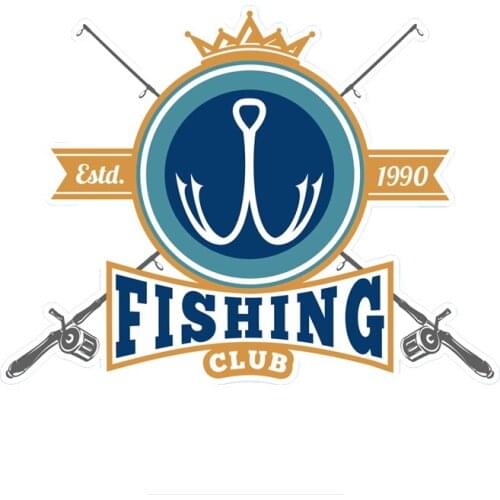 Fishing Club Vinyl Car Decorative PVC Coloful Decals Motorcycle Accessories Sticker