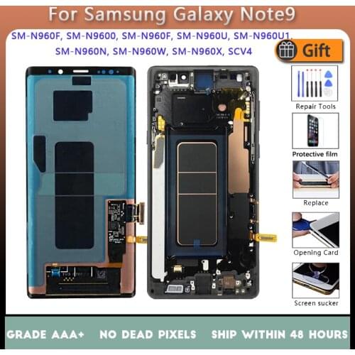 6.4'' LCD with frame for SAMSUNG GALAXY Note 9 LCD Note9 Lcd Display N960D N960F LCD Touch Screen