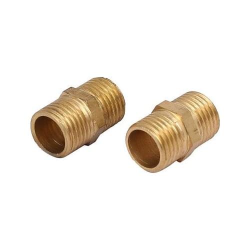1/4BSP Male Thread Hex Nipple Air Water Pipe Plumbing Connecting Fitting 20pcs