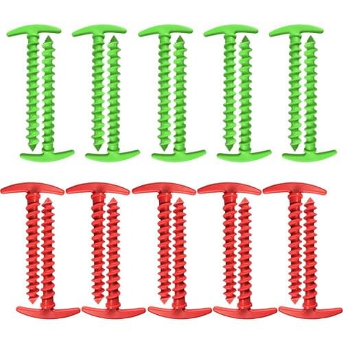 10pcs 14.5cm Nylon Screw Spiral Tent Peg Stakes Nail Outdoor Hiking Camping Ground Support Nails Tent Canopy Fixing Supplies
