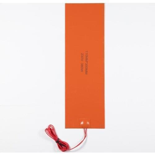 10cm x 40cm 220v 400w with 3M Adhesive Custome Silicone Heat Pad