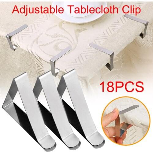 18PCS Tablecloth Clips Picnic Table Clips Stainless Steel Table Cloth Clamps Rust Resistant Household Storage Tools
