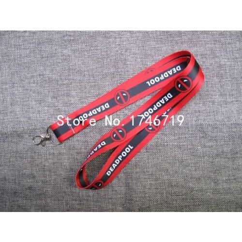 20 pcs cartoon Deadpool Key Chains Neck Strap Keys Camera ID Card Lanyard NL-46