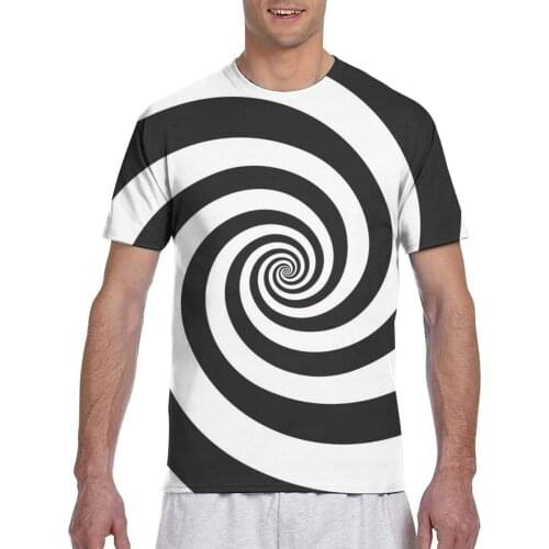 2020 Mens T shirts Fashion New Summer Mens Short Sleeve T-shirt Casual Hypnotic Psychedelic Spiral Tshirt For Man Full Printed