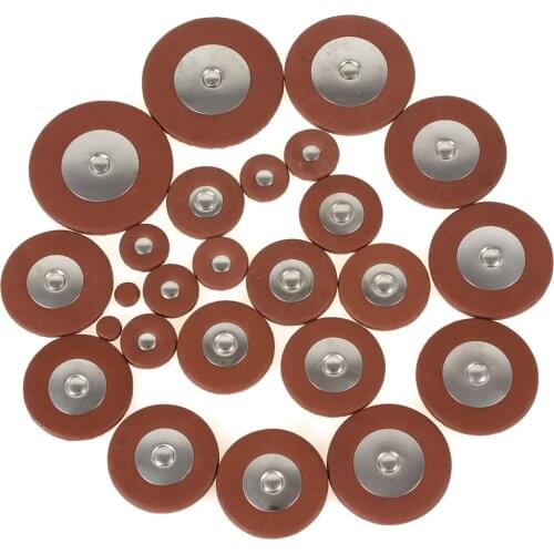 25Pcs! Professional Leather Tenor Saxophone Pads Orange Sax Pads Replacement for Alto Saxophone Woodwind Instruments Accessories