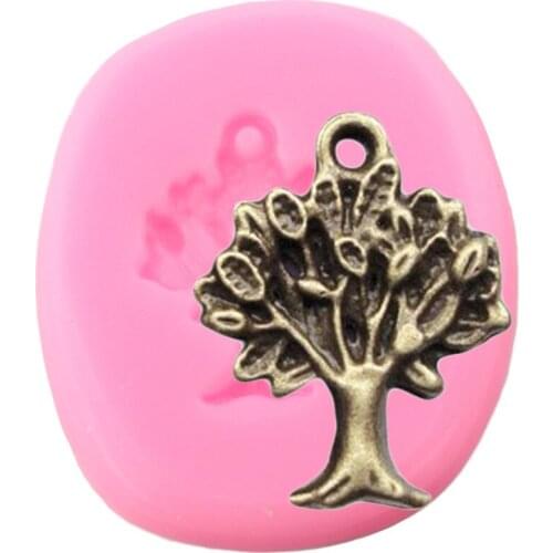 3D Life Tree Silicone Molds DIY Party Chocolate Fondant Mold Cupcake Topper Candy Resin Clay Mould Cake Decorating Tools Moulds