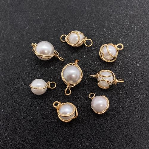 5pcs/bag Natural Crystal Beads Unique White Beads Elegant Fashion Jewelry Female Pendant DIY Jewelry